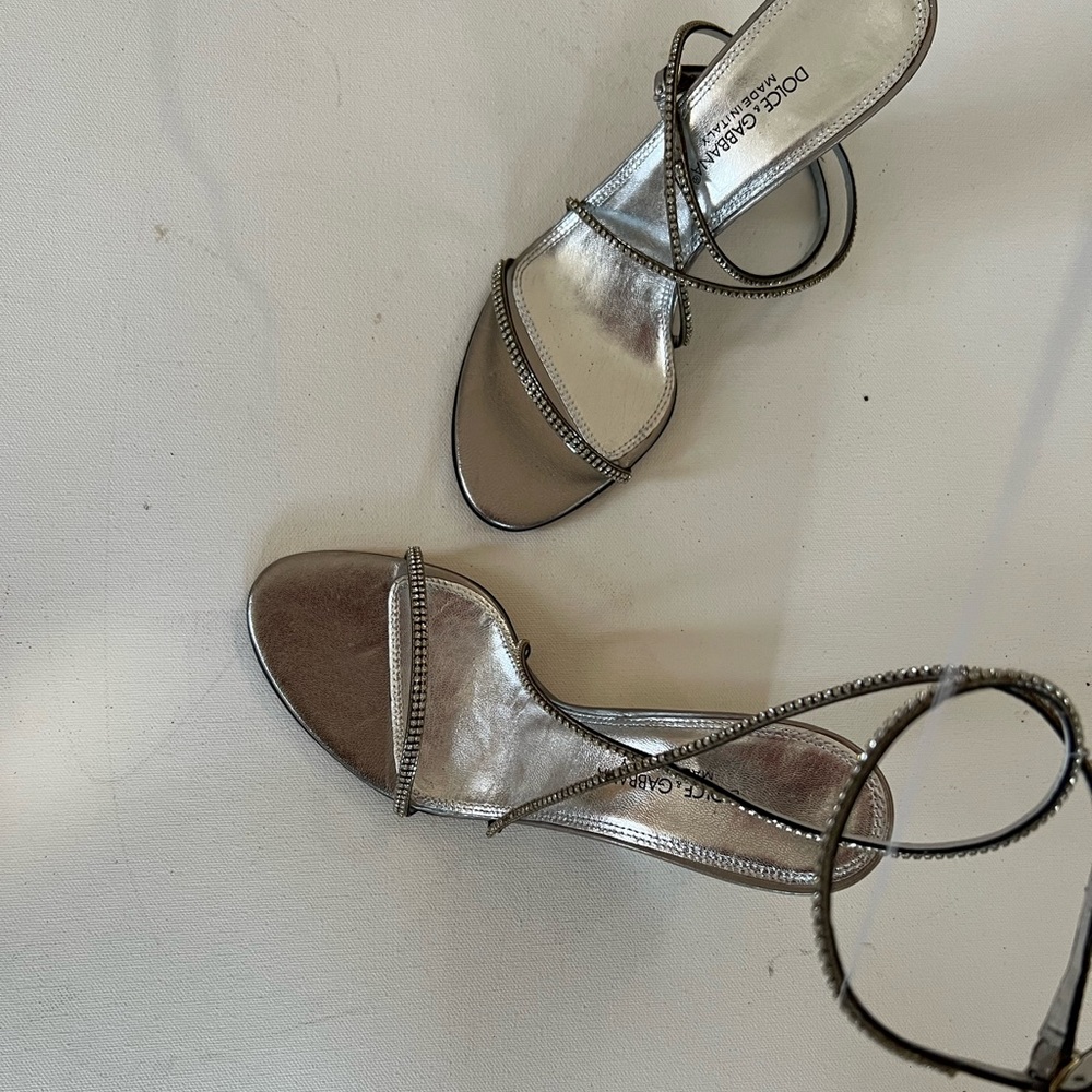 D&G Crystal Wedge Sandals 8.5
